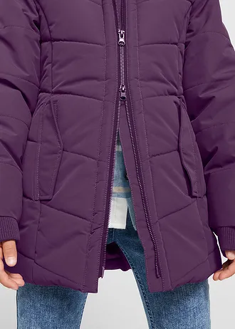 Winterparka met capuchon, waterafstotend • donkerpaars • bonprix online shop