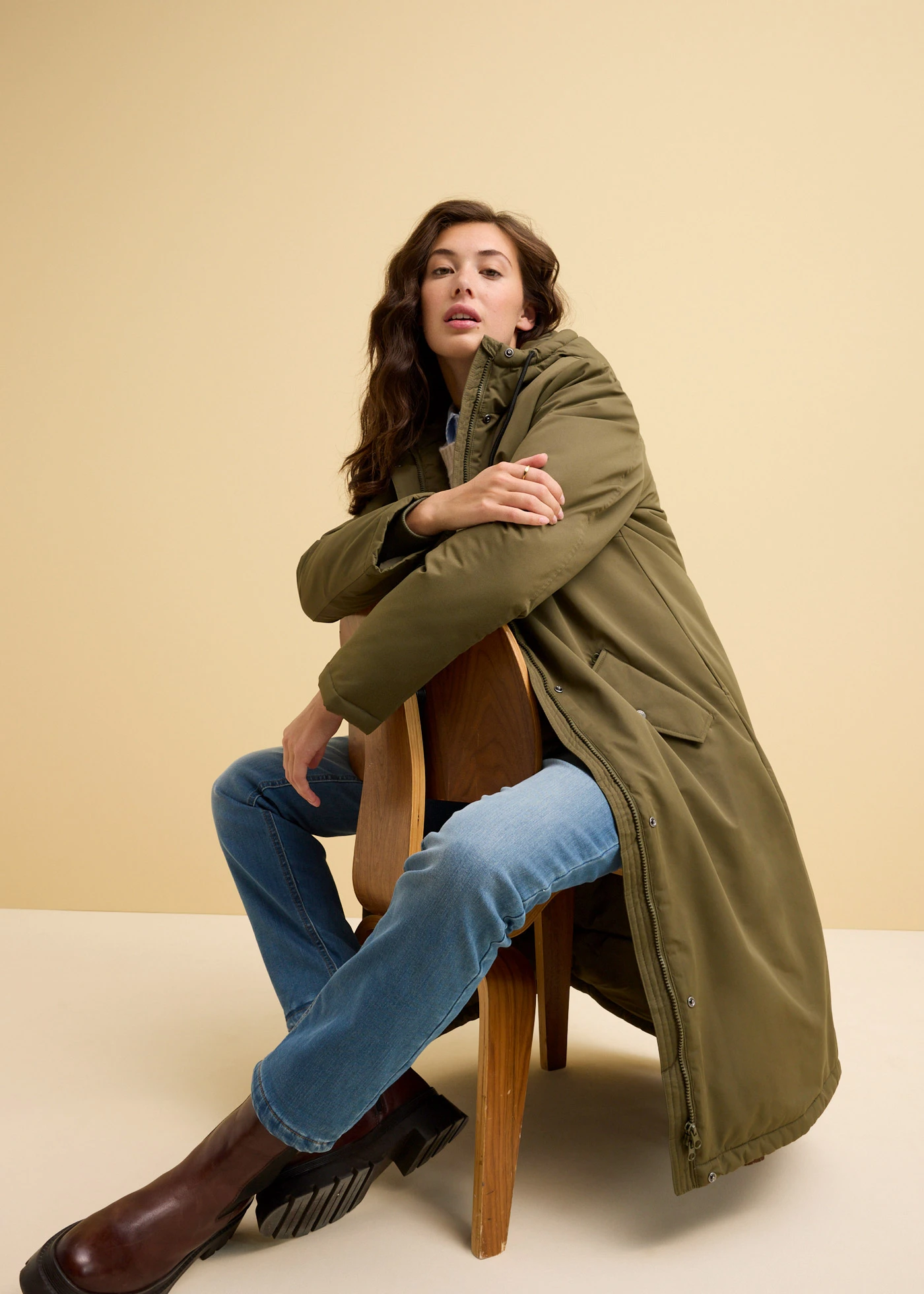 Termo džíny Straight, Mid Waist • tmavě modrá used • bonprix obchod