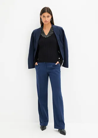 Pantaloni cu pense • bleumarin • magazin bonprix