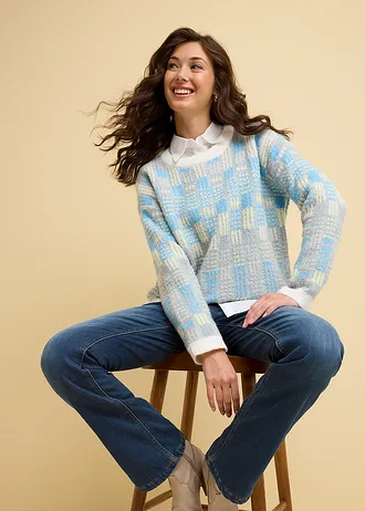 Termo džíny Bootcut, High Waist • tmavě modrá used • bonprix obchod