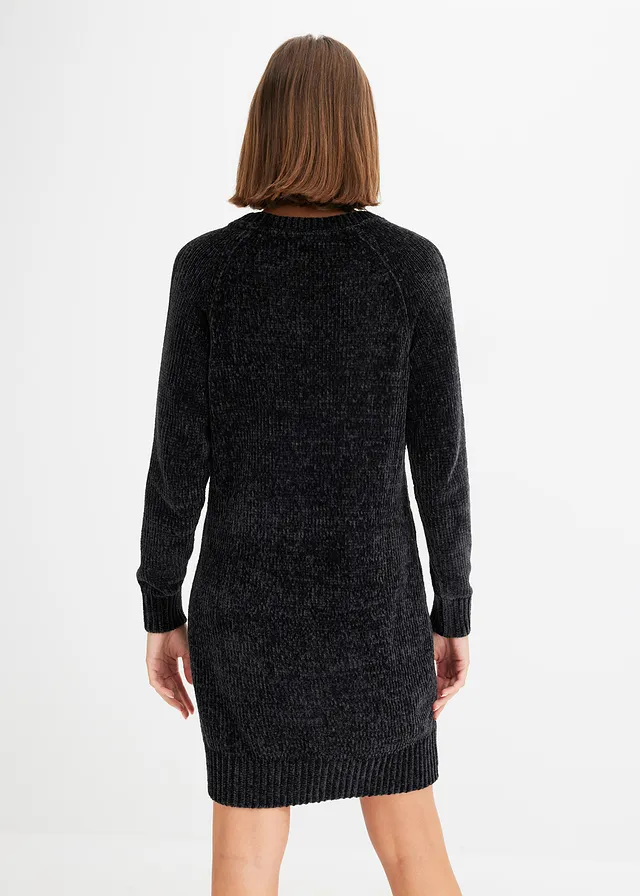 Robe en maille chenille oversize • noir • product-page.page-title-suffix