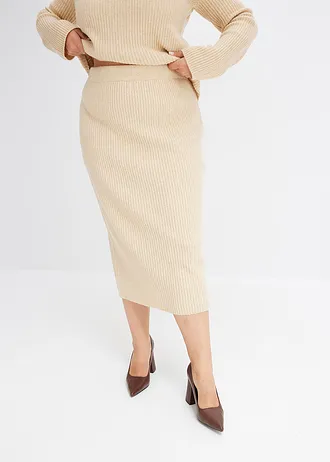 Úzká sukně, barva: bílá káva melír