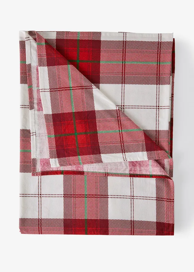 Plaid met ruiten, Kleur: rood-crème