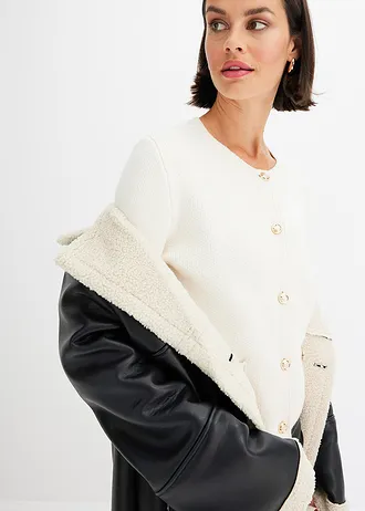 Gilet en maille • blanc cassé • Boutique bonprix