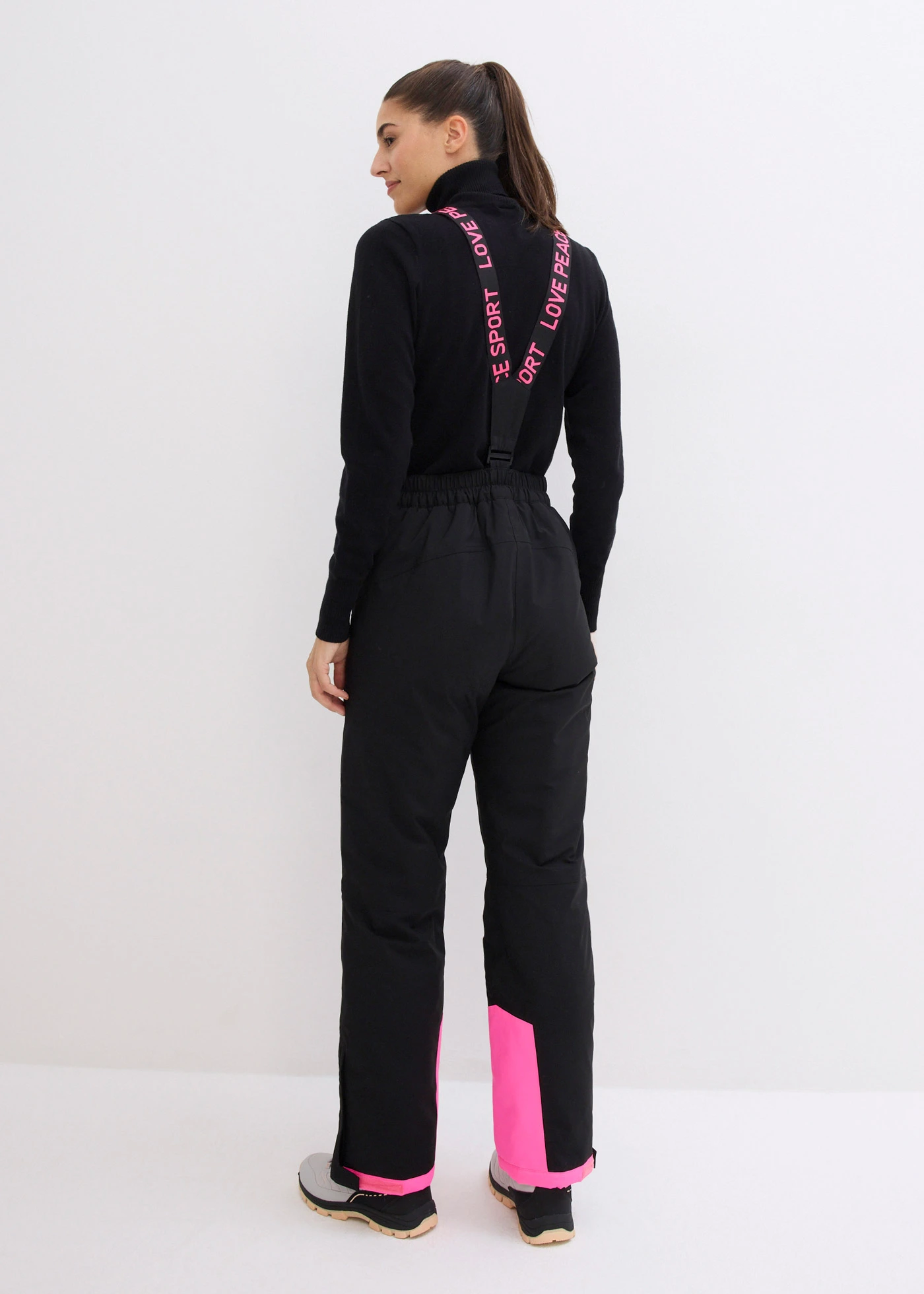 Pantalon de ski thermique imperméable avec bretelles amovibles • noir • Boutique bonprix