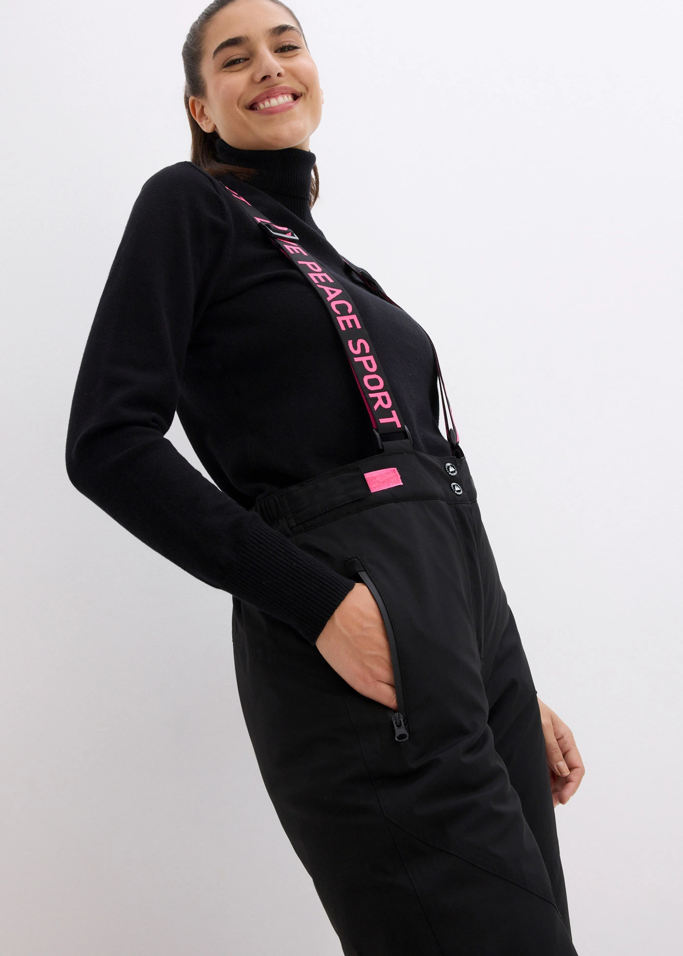 Pantalon de ski thermique imperméable avec bretelles amovibles • noir • Boutique bonprix