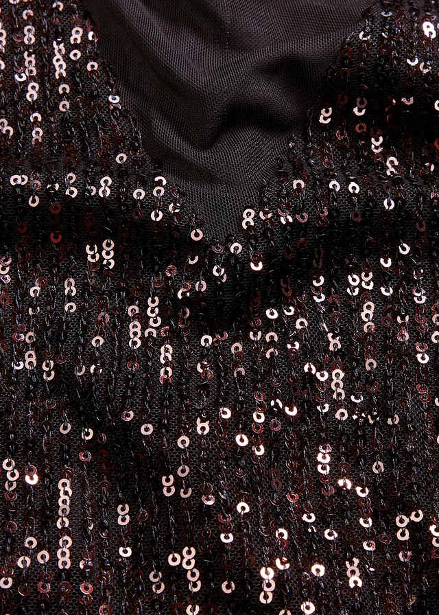 Robe à sequins et épaulettes • noir/café métallisé • product-page.page-title-suffix