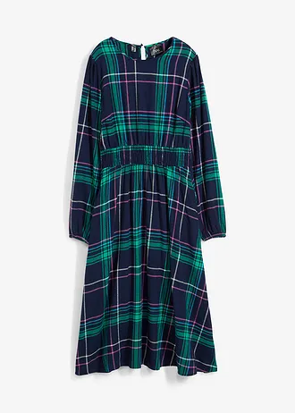 Robe en flanelle 100% coton • bleu foncé carreaux • Boutique bonprix