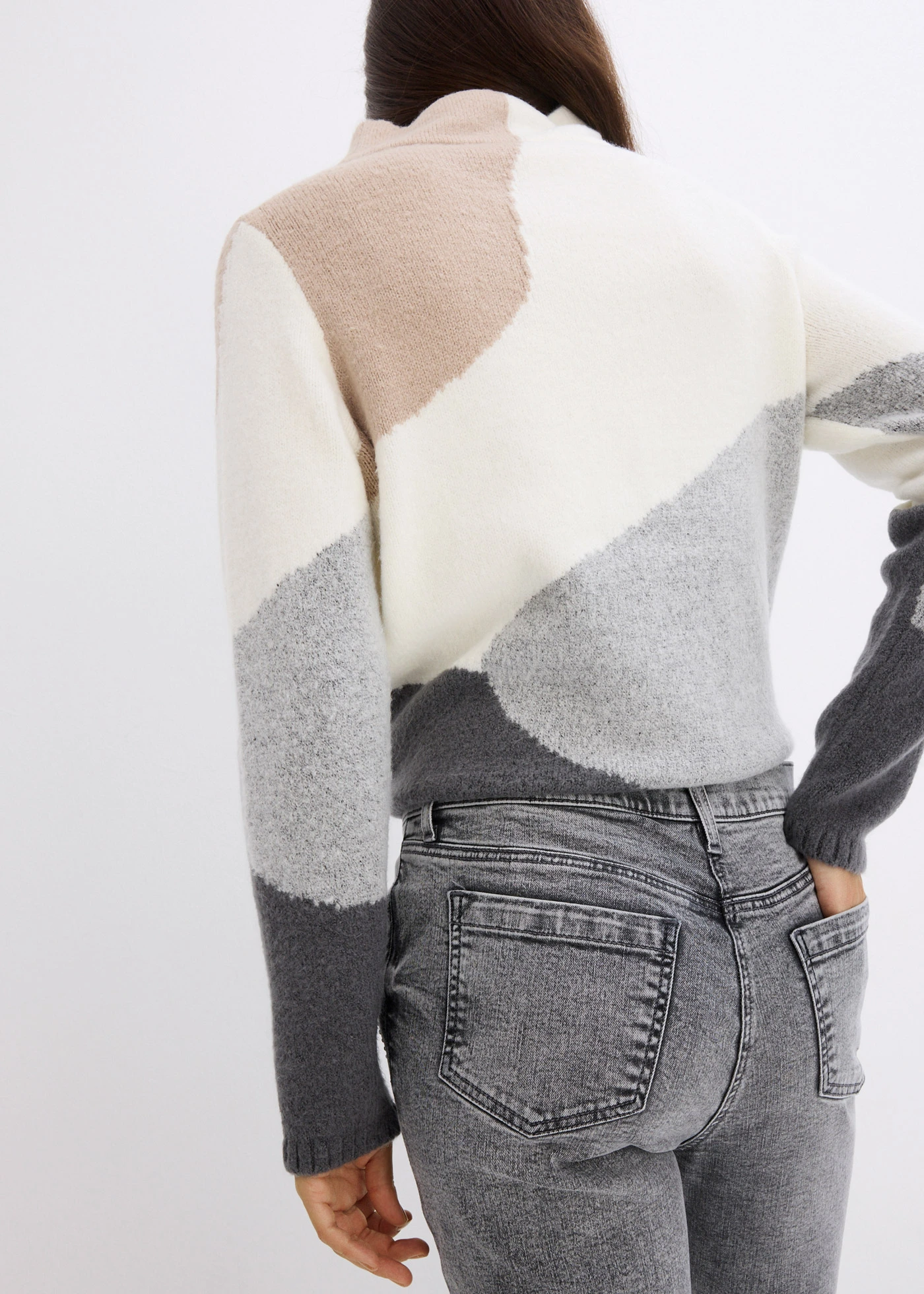 Slim fit jeans met stras • grey denim used • bonprix online shop