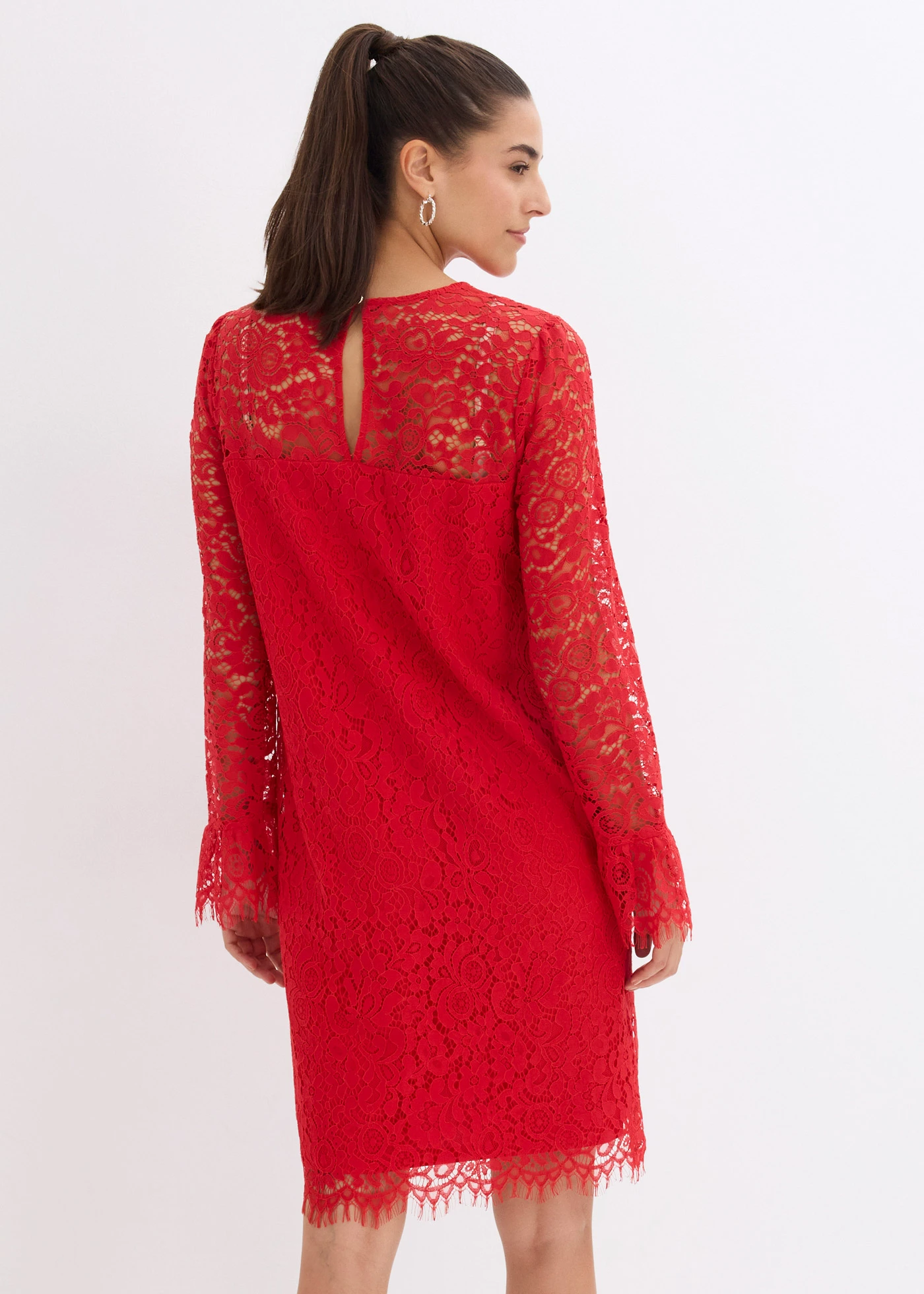 Krajkové šaty • červená salsa • bonprix obchod