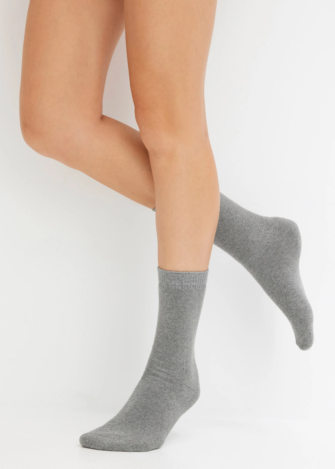Lot de 4 paires de chaussettes thermiques en coton/éponge • noir + anthracite chiné + gris chiné + gris clair chiné • product-page.page-title-suffix