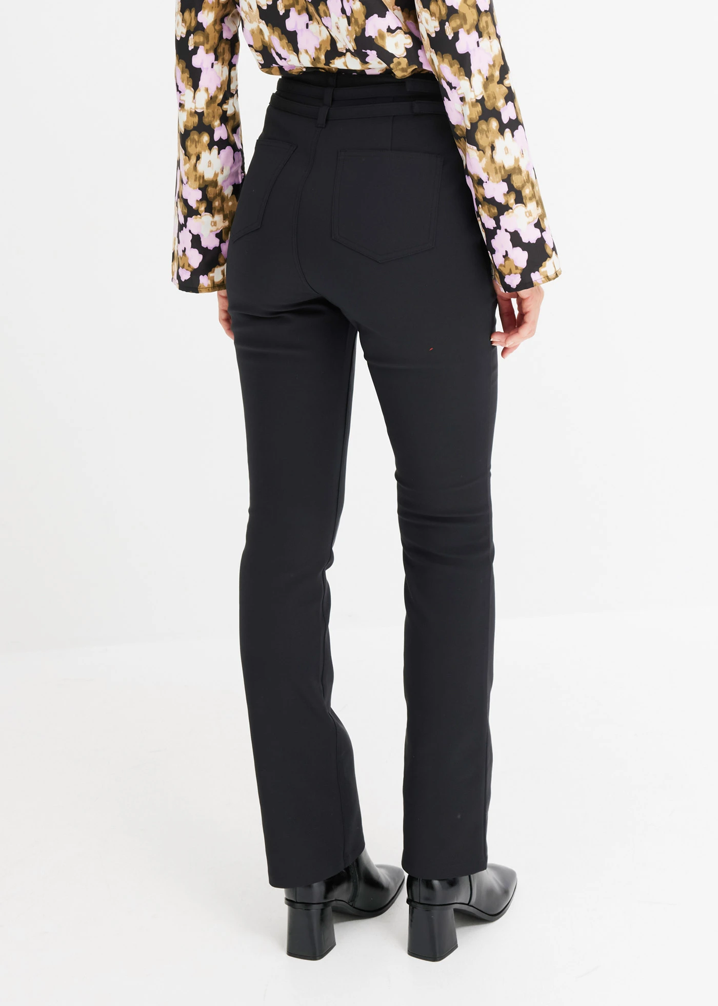 Stretch broek van katoen • zwart • bonprix online shop