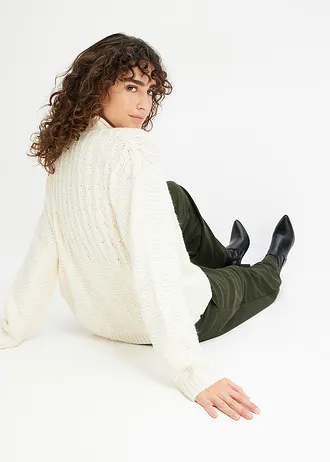 Gebreide trui met structuur • crèmewit • bonprix online shop