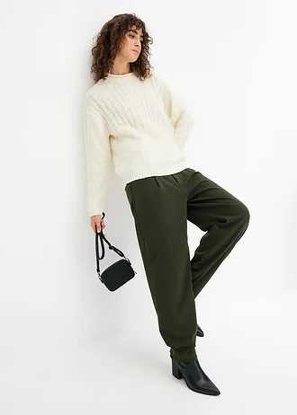 Gebreide trui met structuur • crèmewit • bonprix online shop