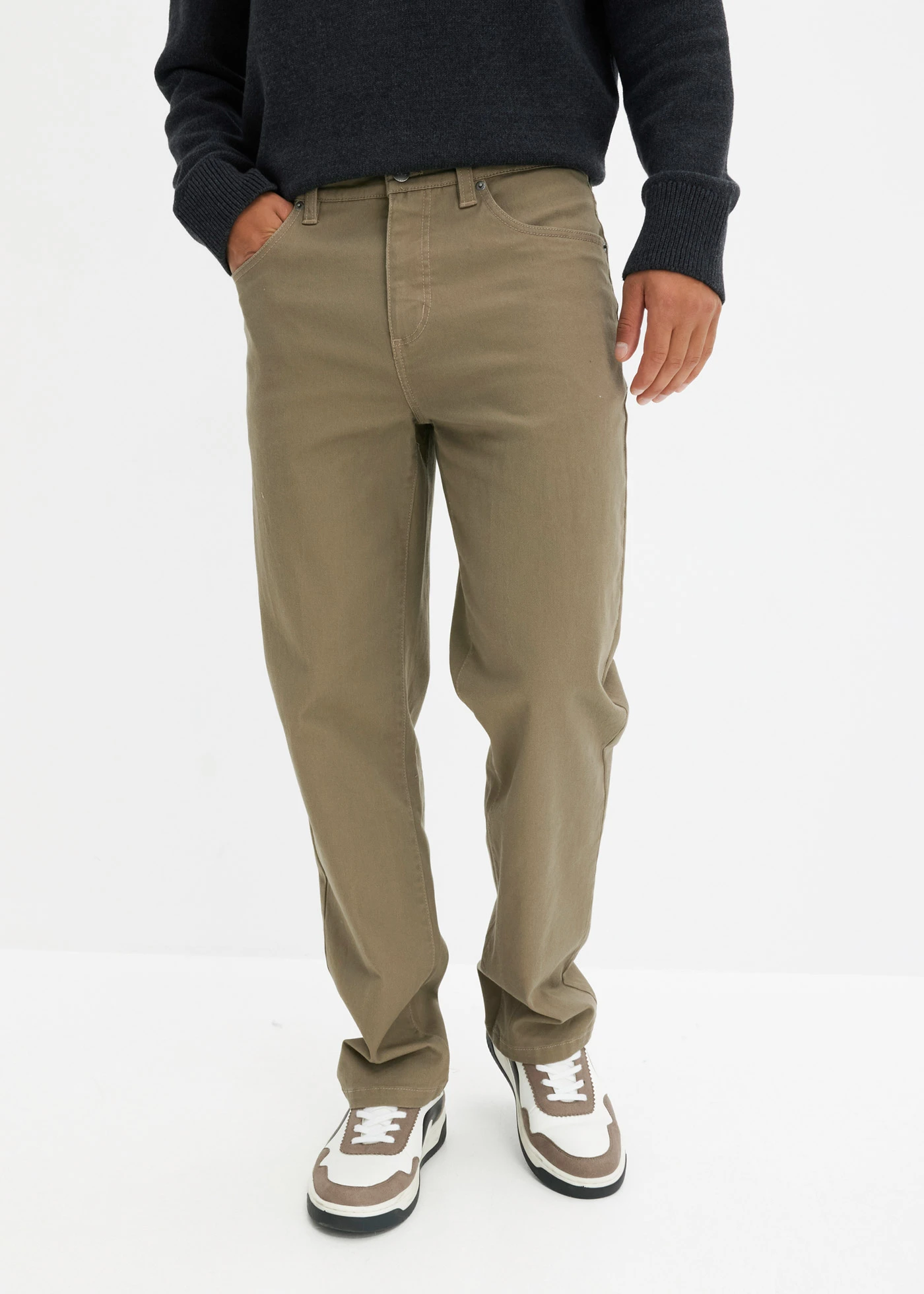 Pantalon extensible Classic Fit, droit • chocolat • Boutique bonprix