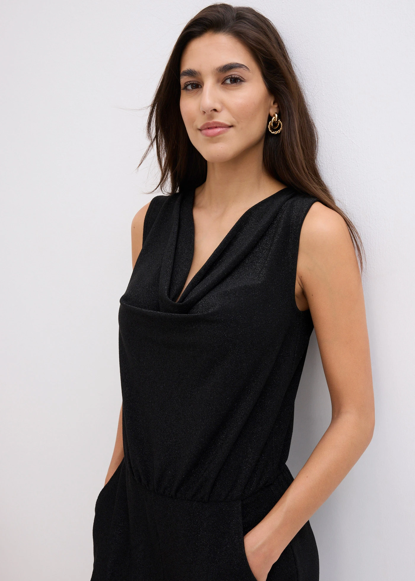 Jumpsuit s třpytivými prvky • černá • bonprix obchod