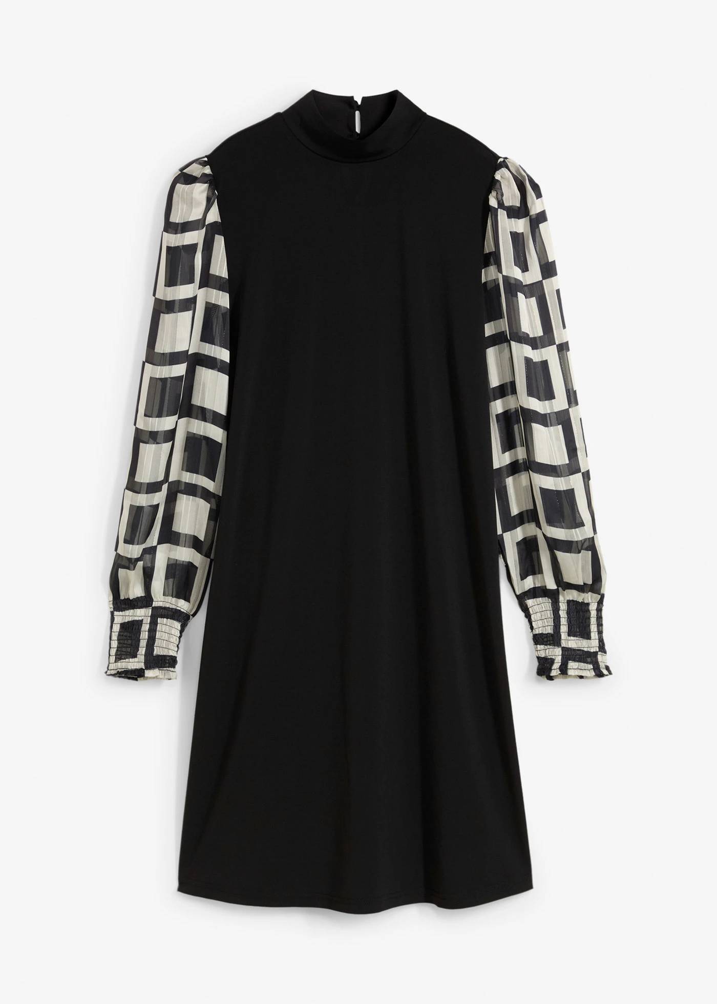 Sukienka • czarno-kremowy w graficzny wzór • sklep bonprix