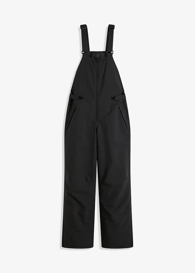 Waterdichte thermo skibroek met bretels • zwart • bonprix online shop