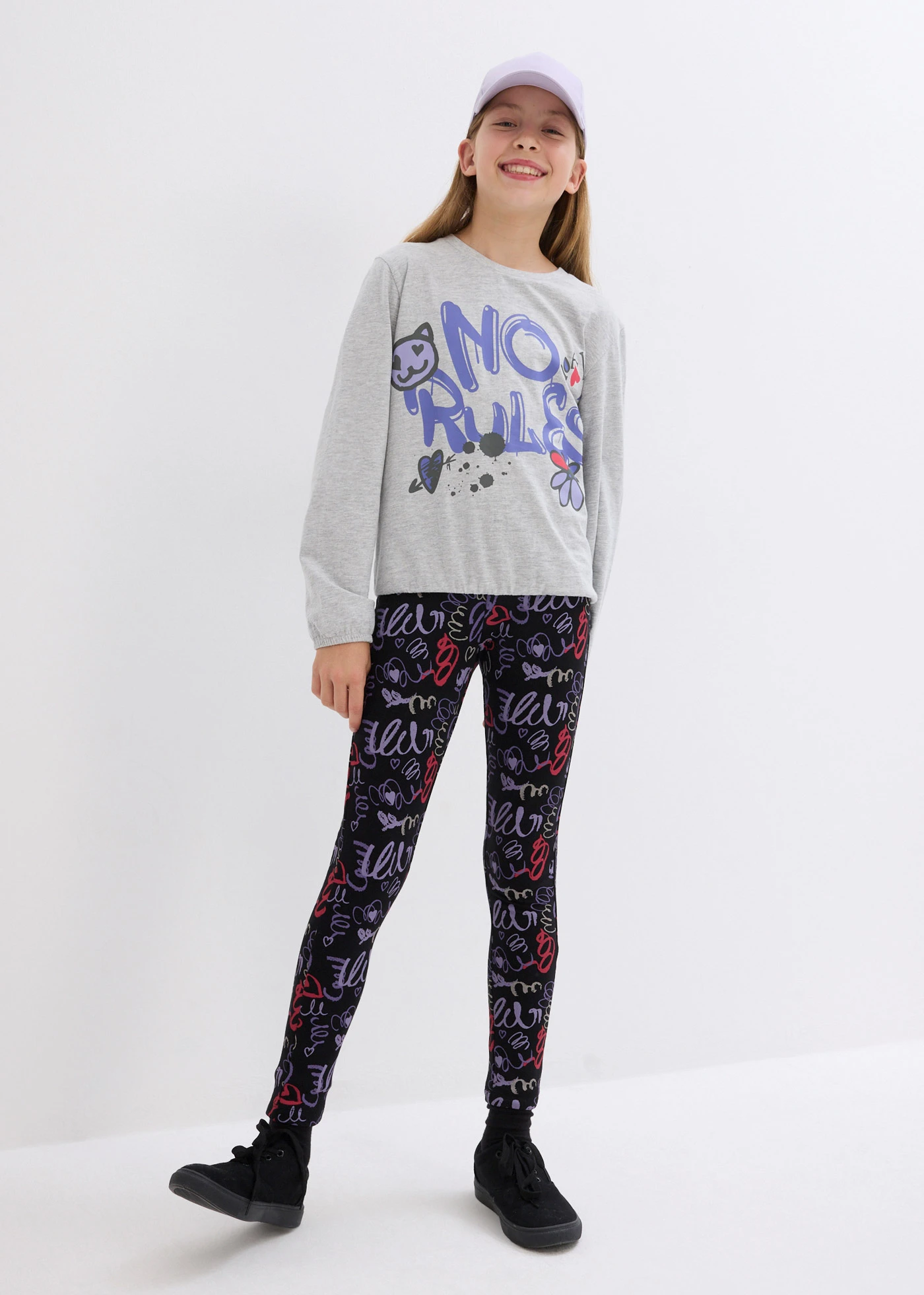 Legging chaud • noir-bleu-violet • Boutique bonprix