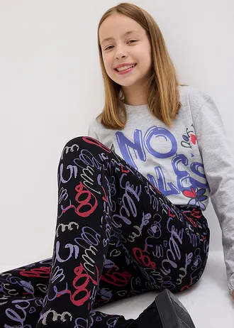 Legging chaud • noir-bleu-violet • Boutique bonprix