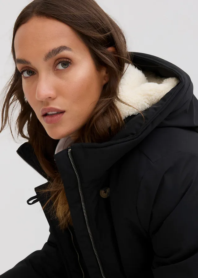 Manteau d’hiver avec doublure capuche en polaire peluche • noir • product-page.page-title-suffix