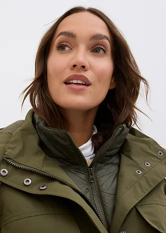 Zimný kabát, 2v1 vzhľad • tmavoolivová • obchod bonprix