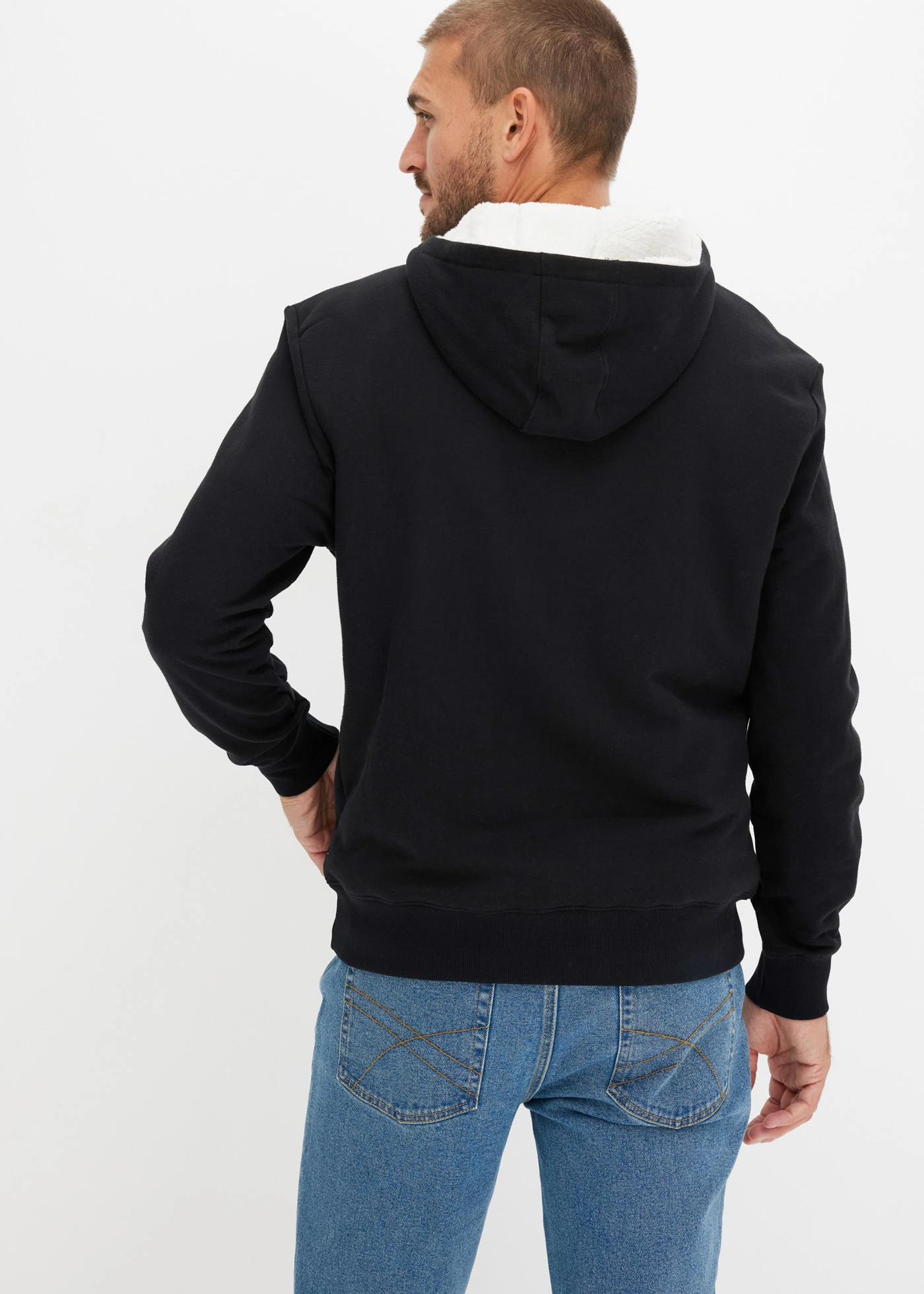 Thermo hoodie met ritssluiting, warm gevoerd • zwart • bonprix online shop