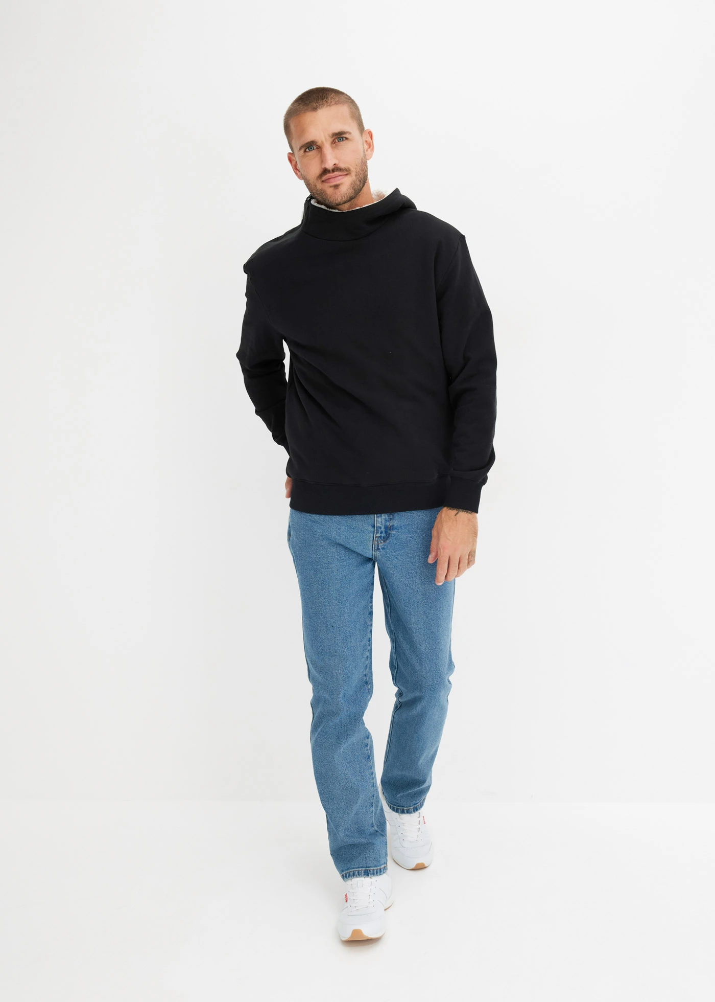 Termo mikina s kapucí, s hebkou flísovou podšívkou • černá • bonprix obchod