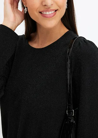 Jersey jurk • zwart/zilverkleur • bonprix online shop