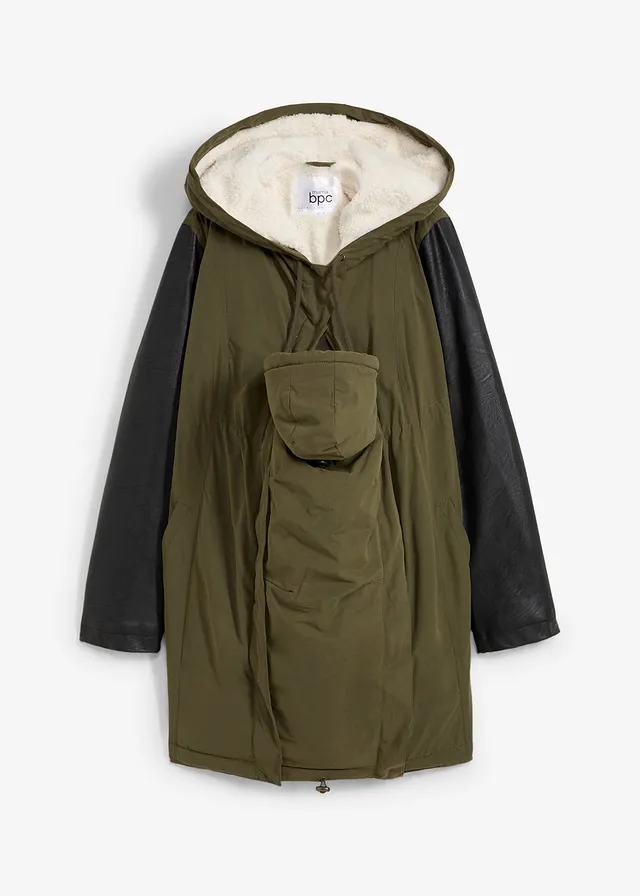 Materská bunda s kožušinkovou podšívkou/na nosenie, 3v1 Materská bunda s kožušinkovou podšívkou/na nosenie, 3v1