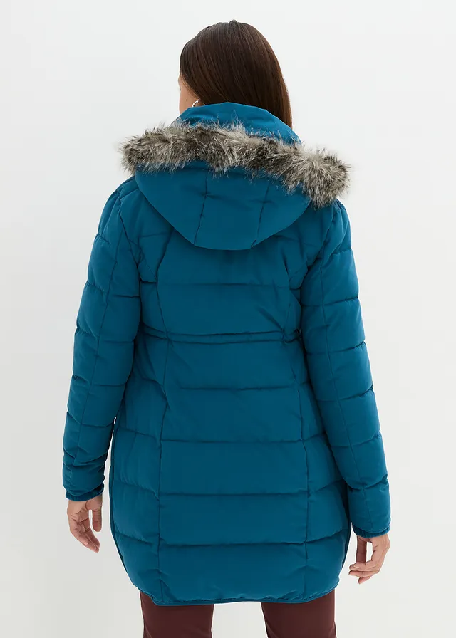 Gewatteerde zwangerschapsjas / draagjas • blauwpetrol • product-page.page-title-suffix