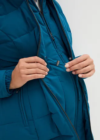 Těhotenská/nosící bunda, prošívaná • modrá petrolejová • bonprix obchod