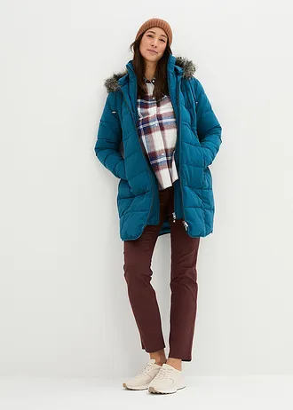 Těhotenská/nosící bunda, prošívaná • modrá petrolejová • bonprix obchod