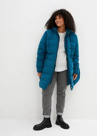 Těhotenská/nosící bunda, prošívaná, barva: modrá petrolejová