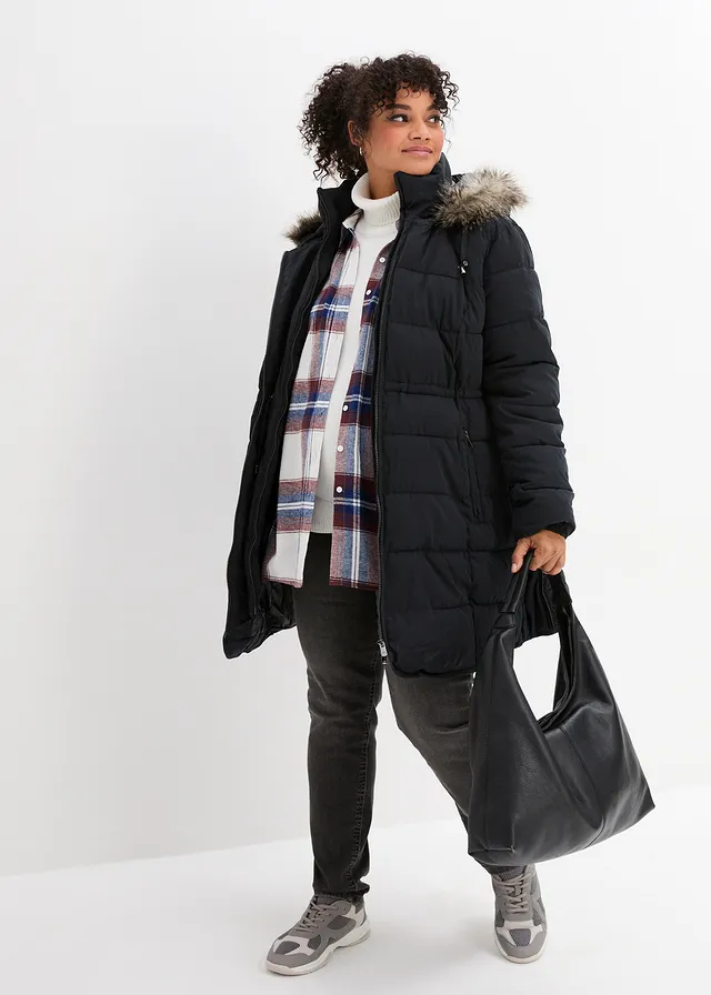 Veste de grossesse/de portage, matelassée, Couleur: noir