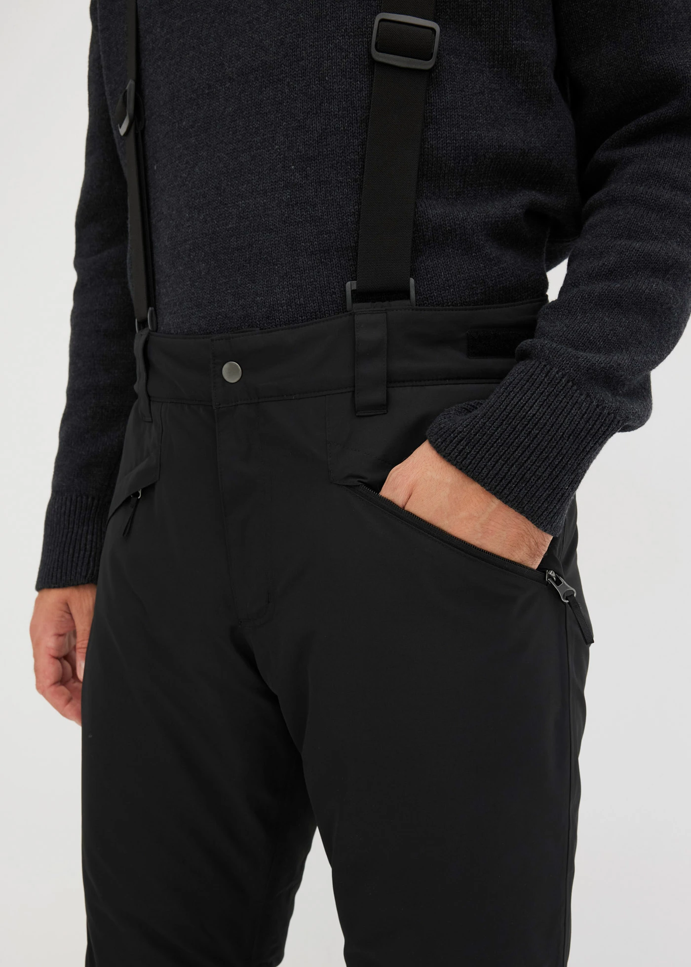 Pantalon thermique et imperméable à bretelles • noir • Boutique bonprix