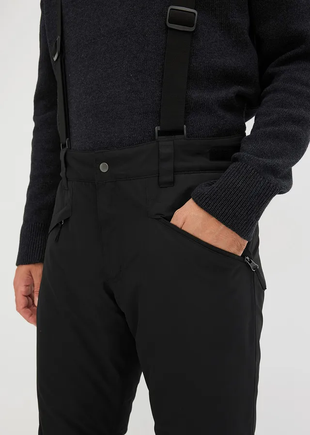 Regular fit outdoor thermobroek met gerecycled polyester, straight • zwart • product-page.page-title-suffix