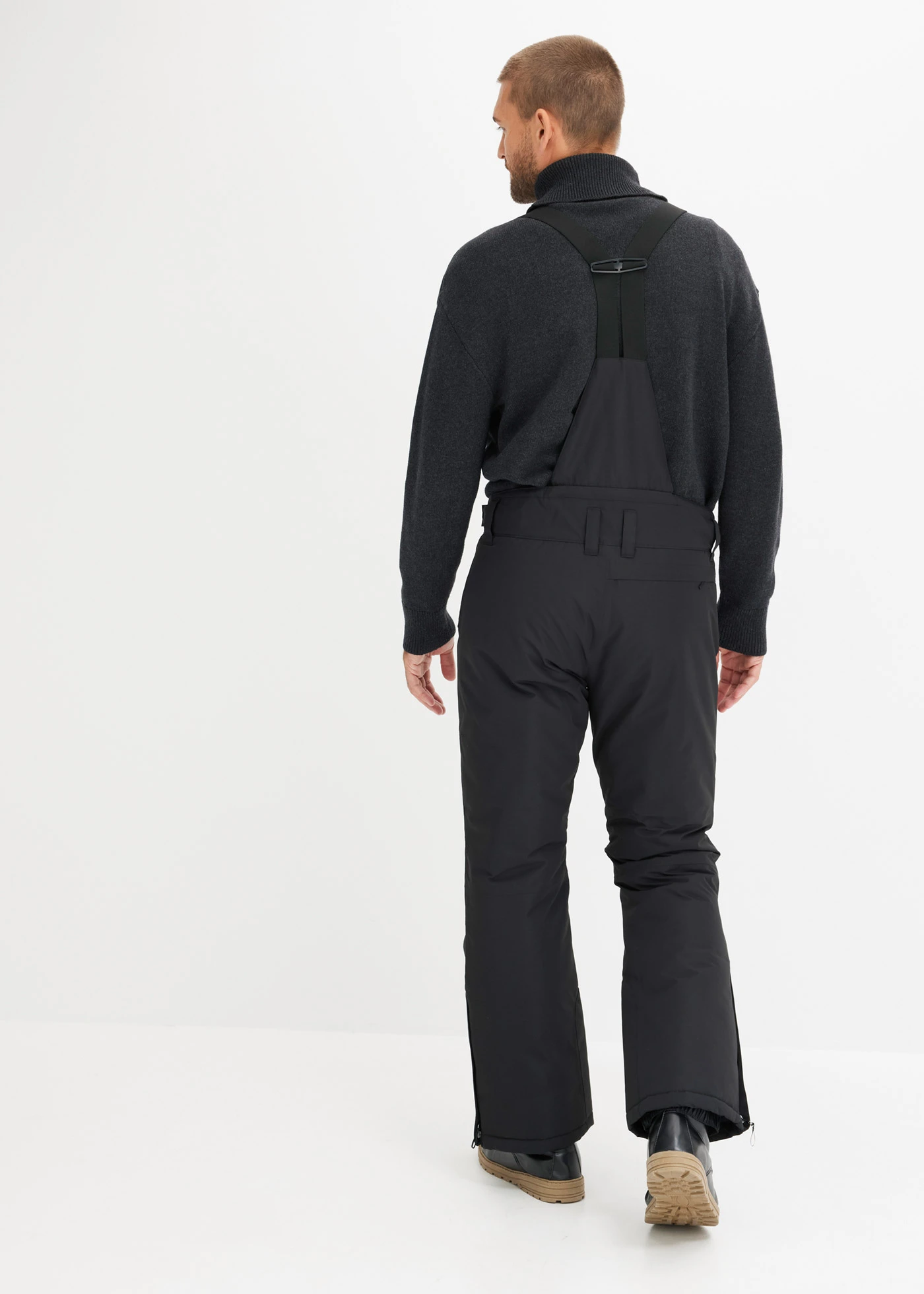 Pantalon chaud et imperméable à bretelles • noir • Boutique bonprix