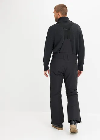 Pantalon chaud et imperméable à bretelles • noir • Boutique bonprix