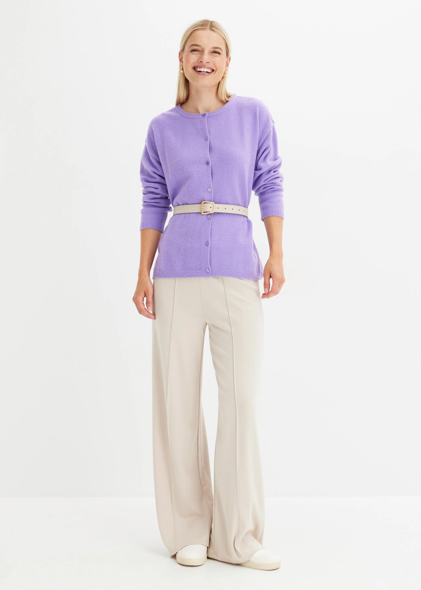 Kabátek z jemné pleteniny • jemně fialová • bonprix obchod