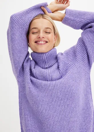 Geribde schipperstrui • softpaars • bonprix online shop