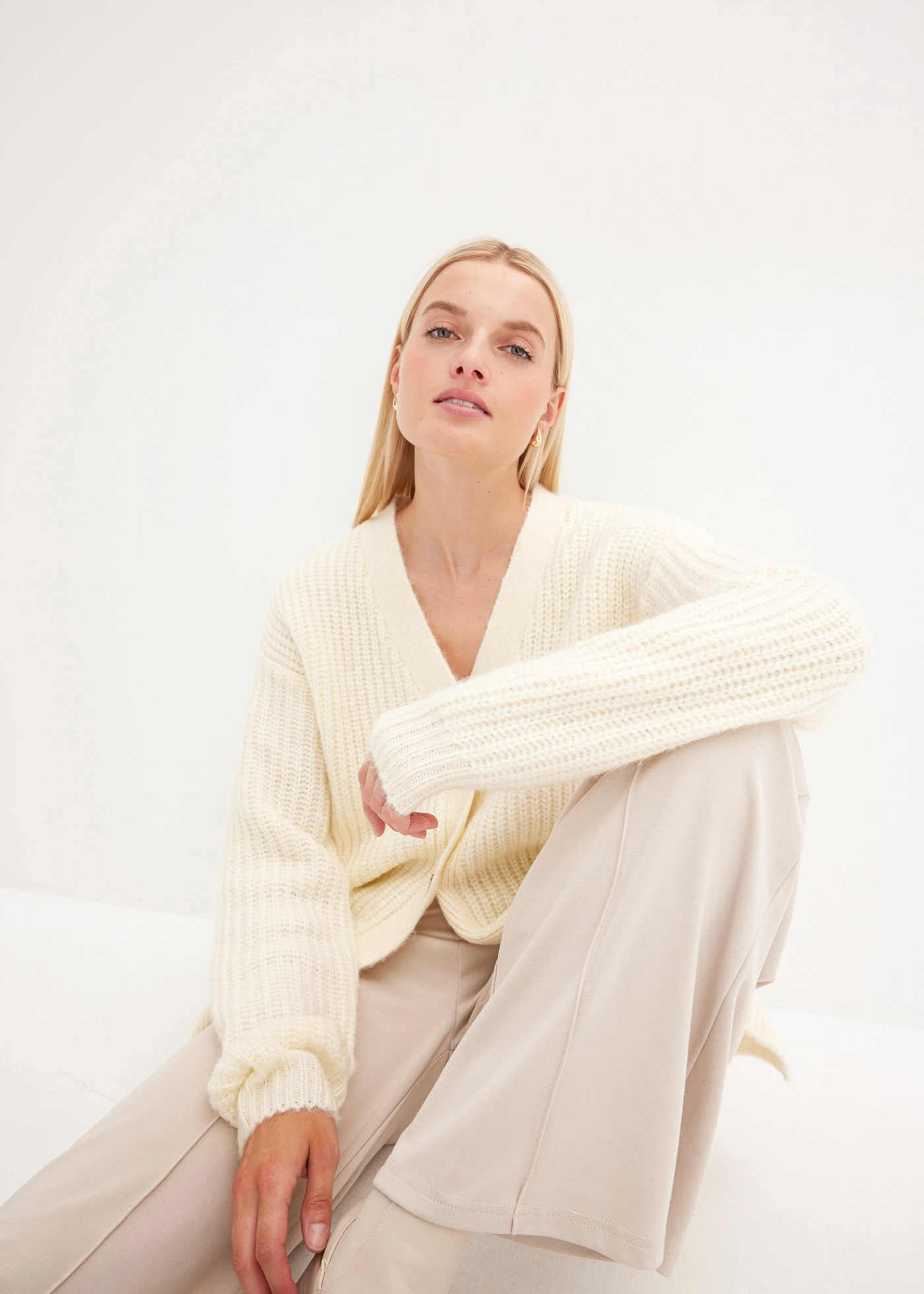 Vest met wol • crèmewit • bonprix online shop