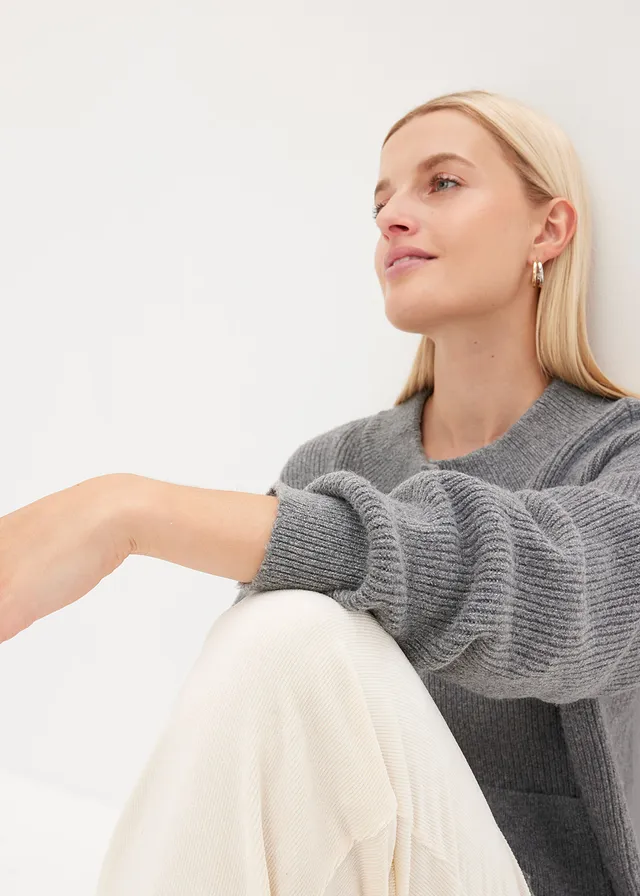 Oversized vest • grijs gemêleerd • product-page.page-title-suffix