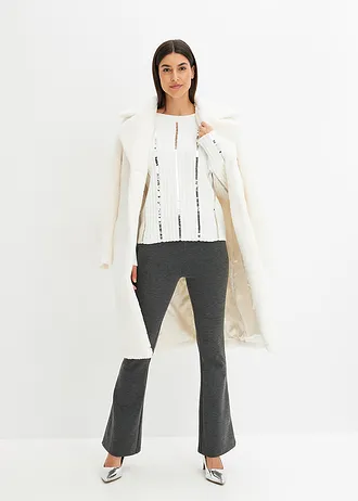 Geribde trui • wolwit-zilver • bonprix online shop