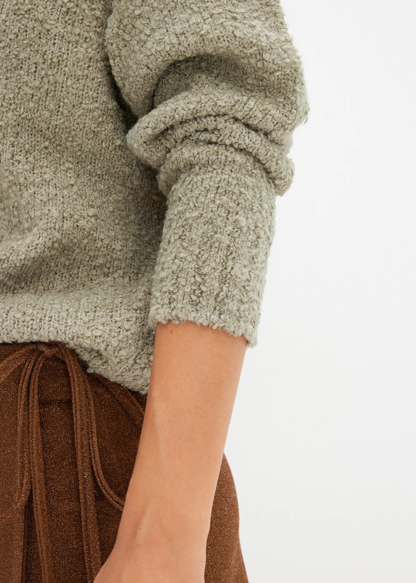 Oversized svetr z flaušové příze • mořské řasy • bonprix obchod