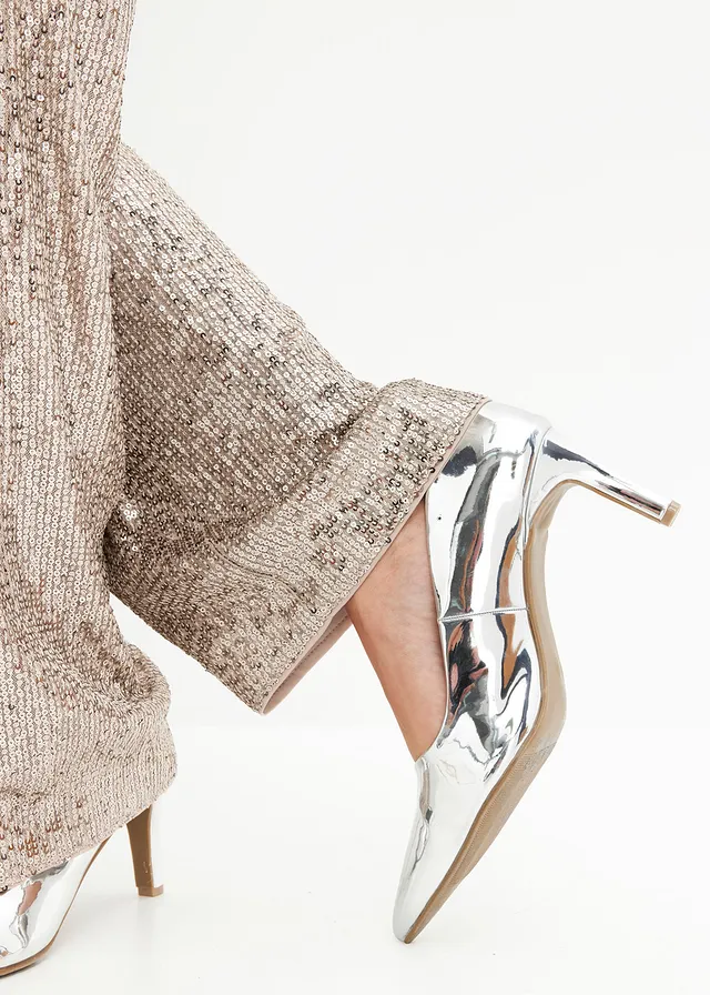 Jersey broek met pailletten • natuursteen • product-page.page-title-suffix