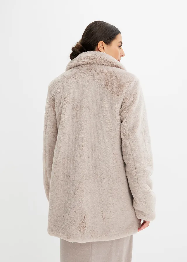 Manteau en peluche, Couleur: grès