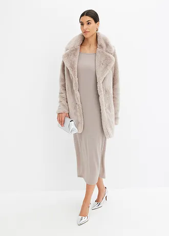 Manteau en peluche • grès • Boutique bonprix