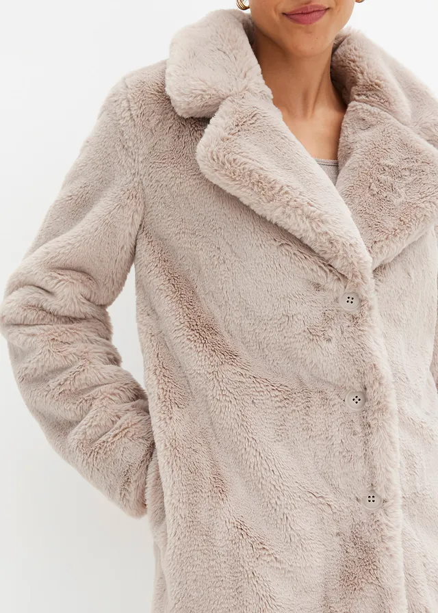 Lange teddy jas • natuursteen • product-page.page-title-suffix