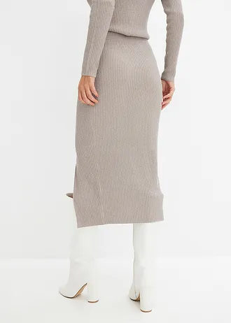 Jupe douce en maille • argenté-grès • Boutique bonprix